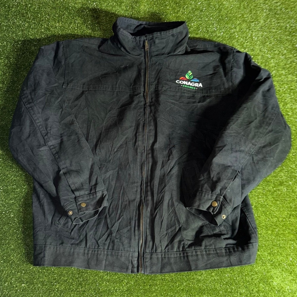CornerStone Mens 2XL Black Duck Cloth Work Jacket‎ Flannel Lined Conagra Brands